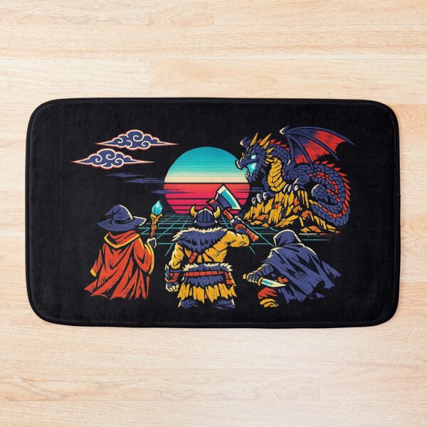 Item preview, Neon Ukiyo‑E Party vs Dragon designed and sold by KungPowUnicorn.
