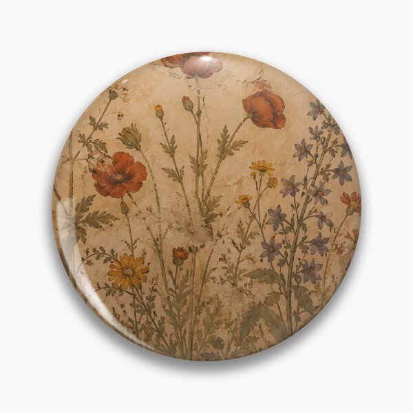 Item preview, Antique Roman Floral Fresco Weathered Wall Art  designed and sold by ChubbyGoong.