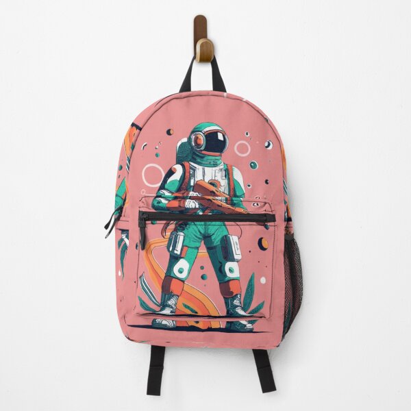 Item preview, Space ranger with laser gun — retro sci-fi astronaut illustration designed and sold by xaiartist.