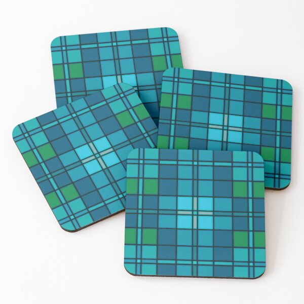 Item preview, Modern Blue and Teal Tartan Plaid designed and sold by Karin Taylor.
