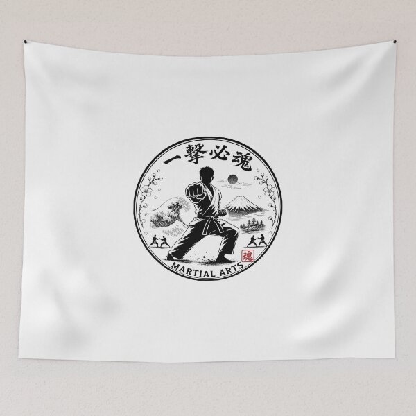 Item preview, Ichigeki Hisshin One Strike Japanese Kamon Martial Arts Sticker/T-Shirt Art designed and sold by Locker39.