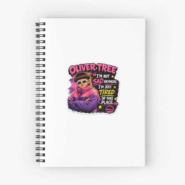 Item preview, Oliver Tree Tired Quote Badge - I'm Not Sad Anymore Sticker designed and sold by Expats Studio.