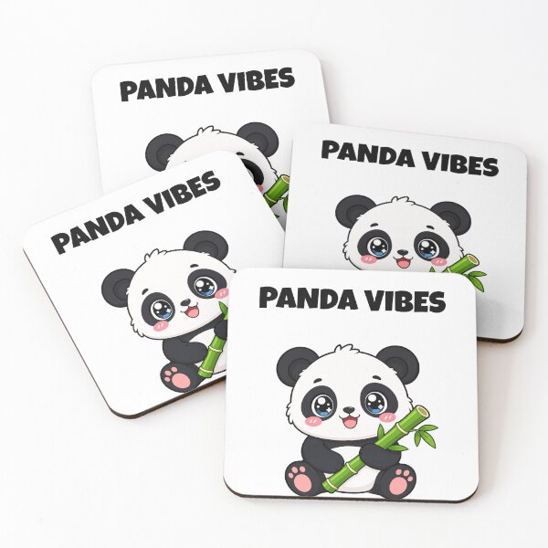 Item preview, Panda Vibes Cute Kawaii Panda with Bamboo designed and sold by BoosterShop.