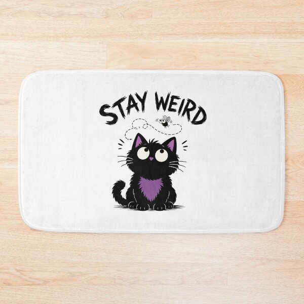 Item preview, Stay Weird Funny Black Cat Sticker Tee Mug Tote Bag Cute Cat Lover Gift Weird Cat Lady designed and sold by PrintAura15.