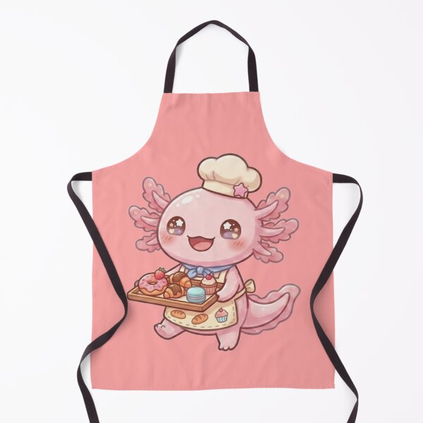Item preview, Cute Axolotl Baker – Kawaii Pastel Pastry Chef designed and sold by Arte Para Rebaja.