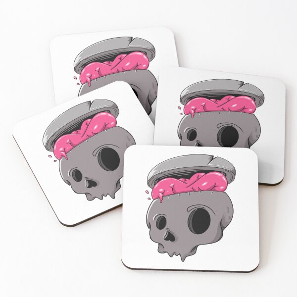 Item preview, Think Off Grungy Zombie Skull Brain Art designed and sold by HarsuPreart.