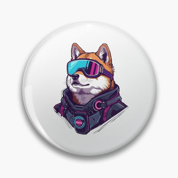 Item preview, Cyberpunk Shiba Inu - Futuristic Japanese Dog Art designed and sold by ミントノヴァ.