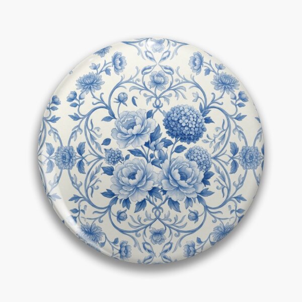 Item preview, Blue and White Chinoiserie Floral Seamless Pattern designed and sold by FashioonTrends.