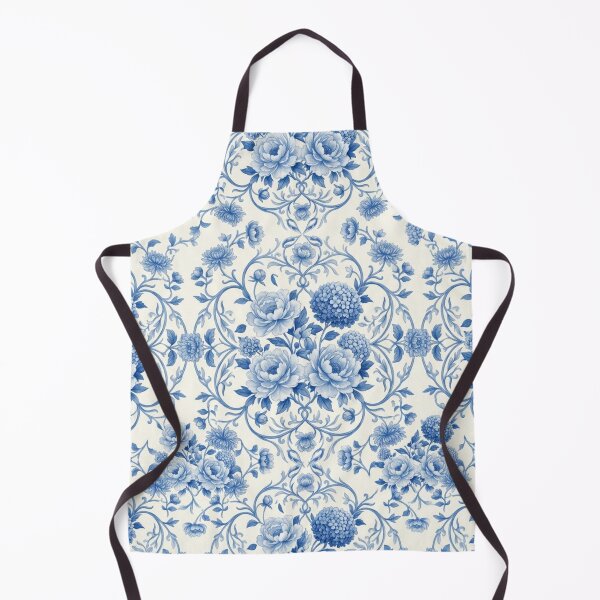 Item preview, Blue and White Chinoiserie Floral Seamless Pattern designed and sold by FashioonTrends.