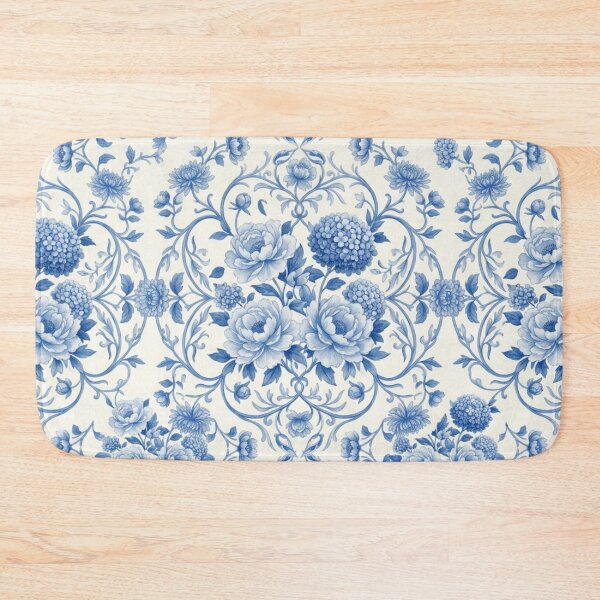 Item preview, Blue and White Chinoiserie Floral Seamless Pattern designed and sold by FashioonTrends.