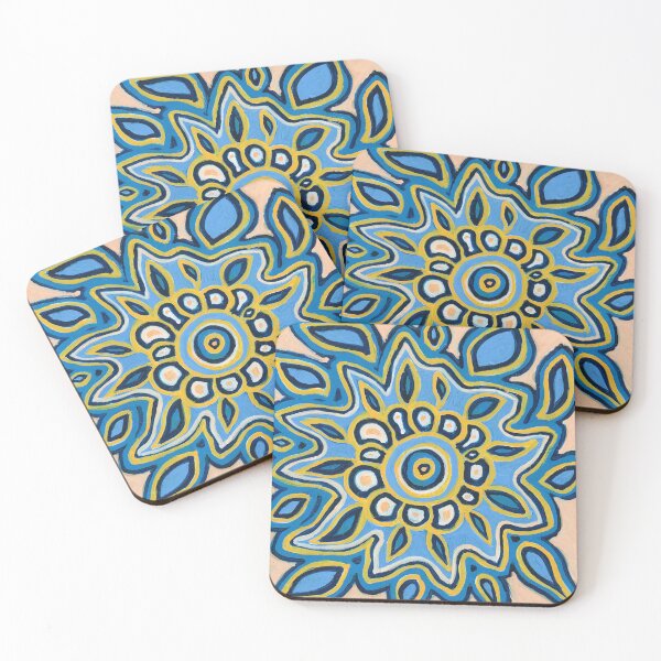 Item preview, Blue Lotus Mandala | Spiritual Boho Art designed and sold by DanjaArt.
