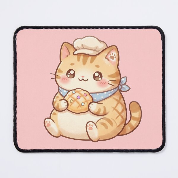 Item preview, Cute Kawaii Baker Cat with Melonpan Sticker designed and sold by Arte Para Rebaja.