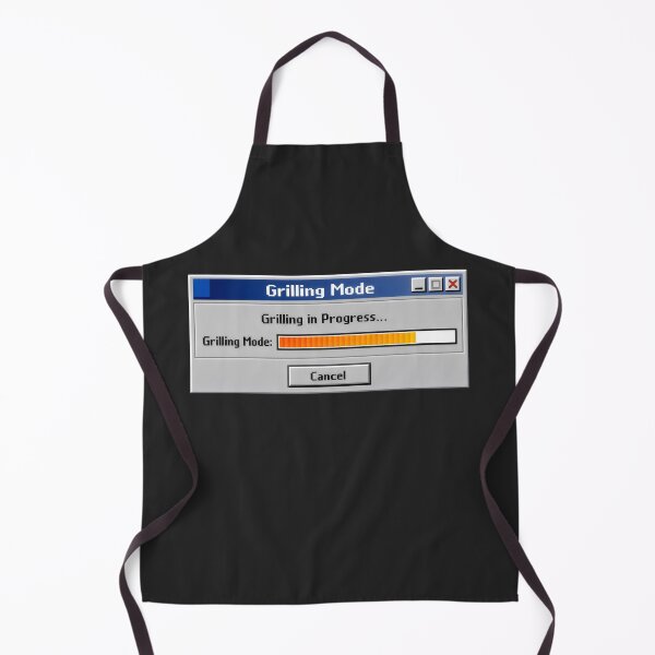 Item preview, Grilling Mode In Progress Retro Computer Window designed and sold by SplashTastic.