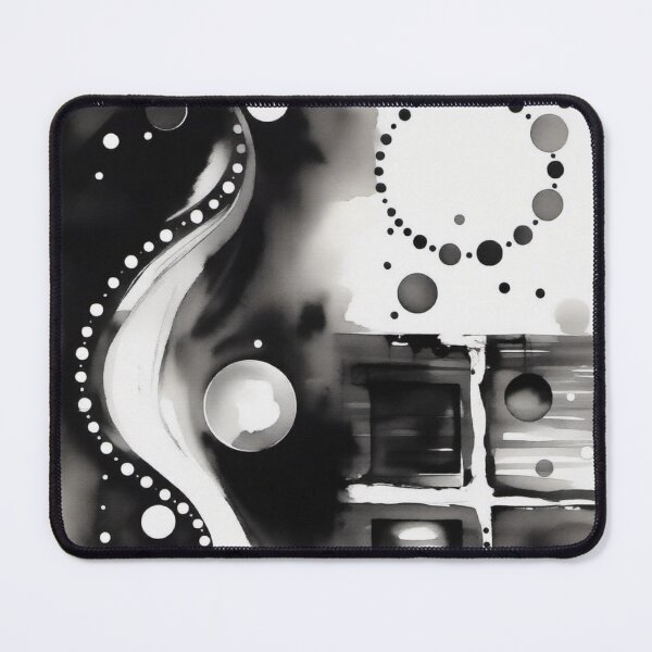 Item preview, rhythm of the spheres black and off white geometric abstract design designed and sold by SmashingDeals.