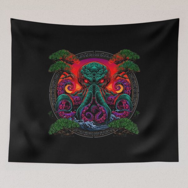 Item preview, Retro Dark Octopus designed and sold by GoblinForge.