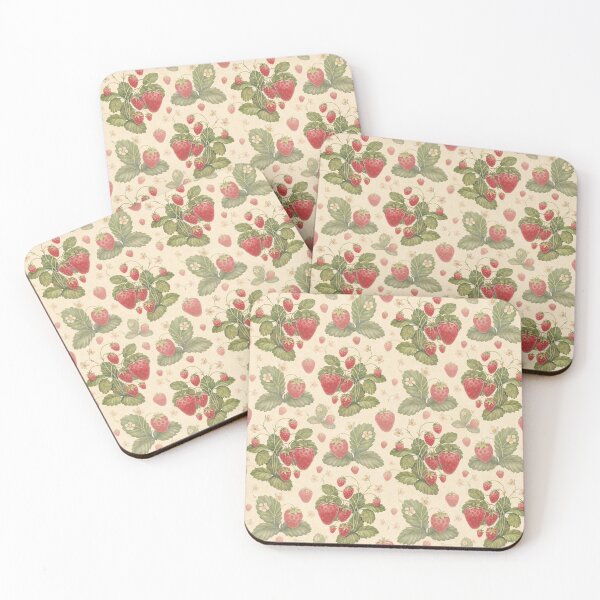 Item preview, Vintage Strawberry Botanical Pattern | Cottagecore Floral Fruit Seamless Design | Rustic Garden Aesthetic designed and sold by RJACreative.