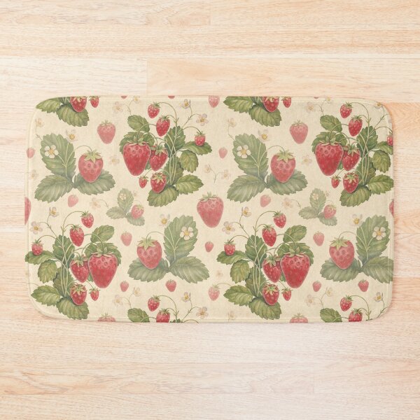 Item preview, Vintage Strawberry Botanical Pattern | Cottagecore Floral Fruit Seamless Design | Rustic Garden Aesthetic designed and sold by RJACreative.