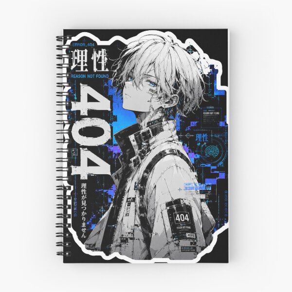 Item preview, Reason 404 (理性) - Cyberpunk Anime Boy Die Cut Sticker designed and sold by Japan-kanji-ya.