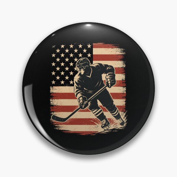 Item preview, American Flag Patriotic Ice Hockey Player designed and sold by OlakunleOloroz.