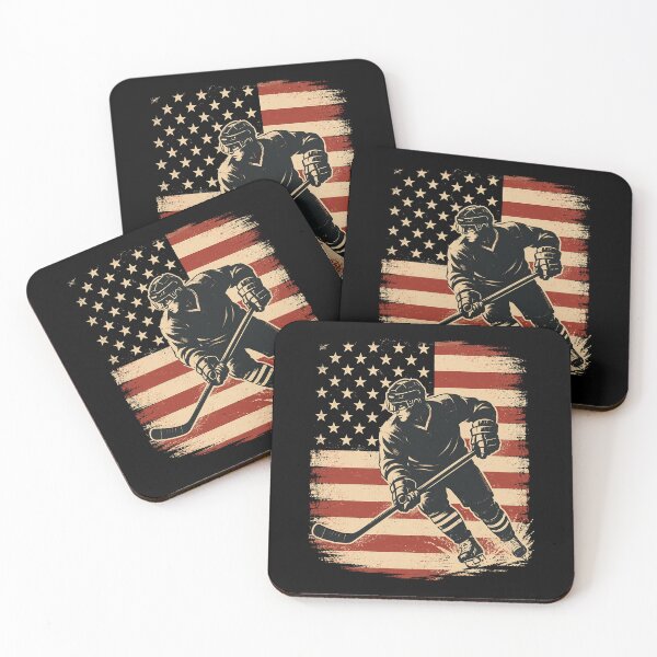 Item preview, American Flag Patriotic Ice Hockey Player designed and sold by OlakunleOloroz.