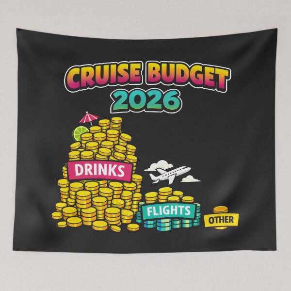 Item preview, Cruise Budget Drinks Higher Than Flights Graph designed and sold by SplashTastic.