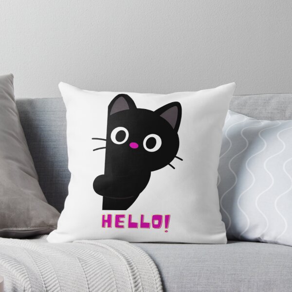 Item preview, Cute Peeking Cat says Hello! designed and sold by Wrybird.