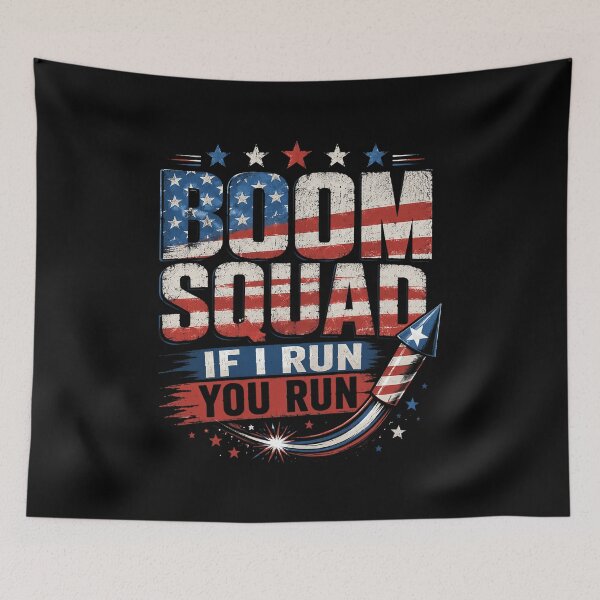 Item preview, Boom Squad If I Run You Run 4th of July Firework designed and sold by OlakunleOloroz.