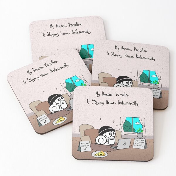 Item preview, Staying Home Professionally - Funny WFH Introvert Snail designed and sold by snewen.