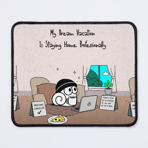 Item preview, Staying Home Professionally - Funny WFH Introvert Snail designed and sold by snewen.