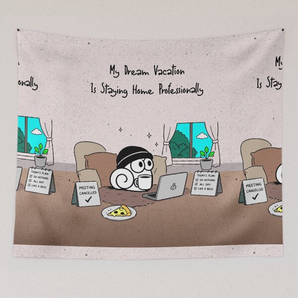 Item preview, Staying Home Professionally - Funny WFH Introvert Snail designed and sold by snewen.