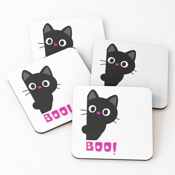 Item preview, Cute Peeking Cat says Boo! designed and sold by Wry.