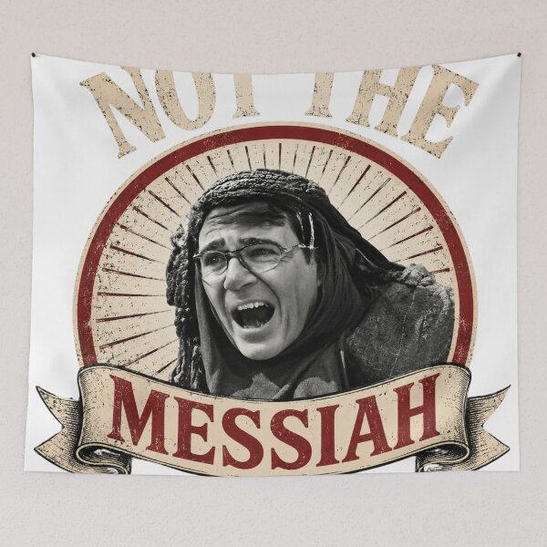 Item preview, Not The Messiah He's A Very Naughty Boy Retro Graphic designed and sold by AllThatIsWelsh.