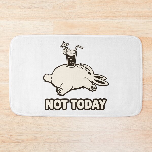 Item preview, Not Today Meme — Funny Fat Rabbit — Cute Procrastination designed and sold by MalisoStickers.