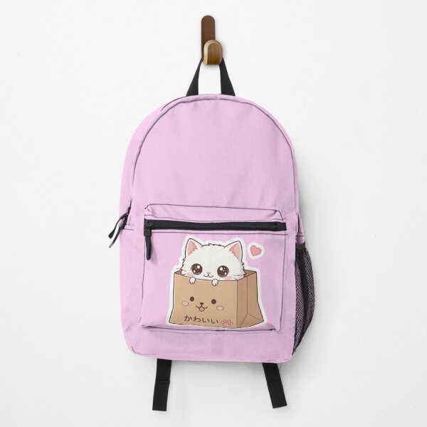 Item preview, Cute Kawaii White Cat in a Paper Bag designed and sold by NovaCraft.