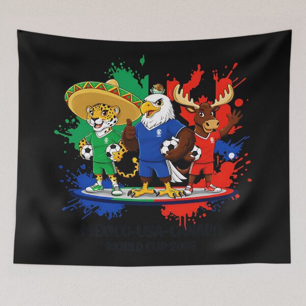 Item preview, Mexico-Usa-Canada World Cup Nations Soccer Fan designed and sold by LeoSnarf.