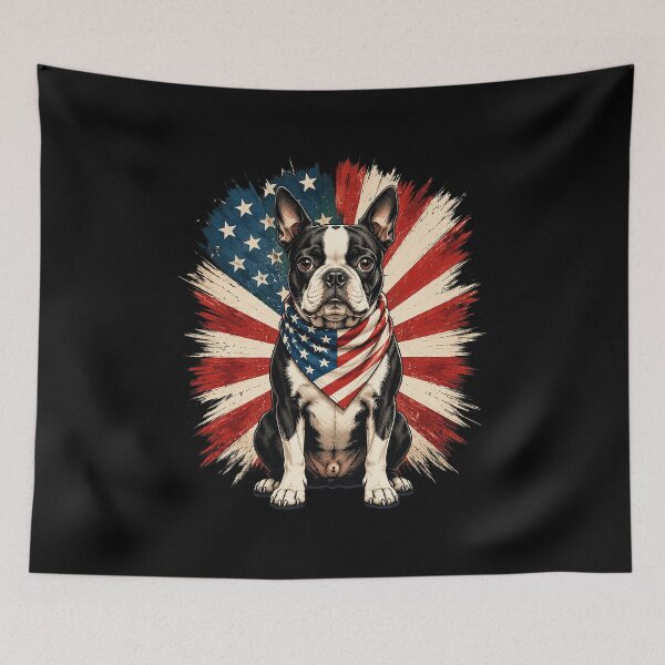 Item preview, Boston Terrier 4th of July Patriotic Dog designed and sold by OlakunleOloroz.