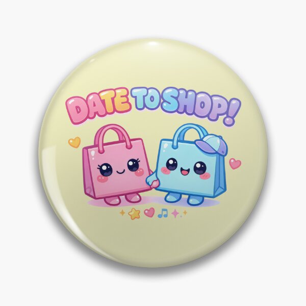 Item preview, Date To Shop Cute Shopping Bag Couple designed and sold by SplashTastic.