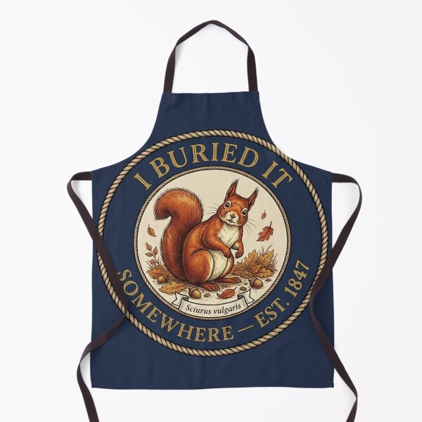 Item preview, I Buried It Somewhere Red Squirrel Club Humor Badge designed and sold by CalmCapy Co.