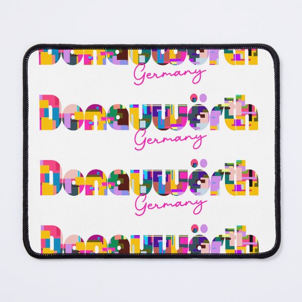 Item preview, Donauwörth, Germany, Vibrant Abstract City Typography Art designed and sold by Wanderful-roads.