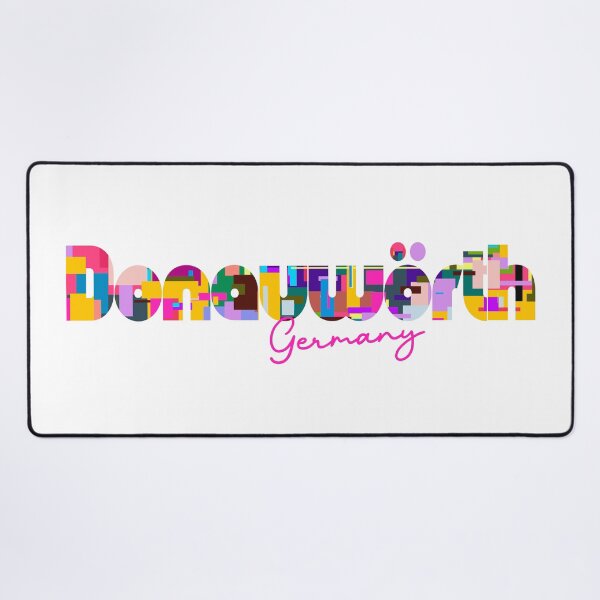 Item preview, Donauwörth, Germany, Vibrant Abstract City Typography Art designed and sold by Wanderful-roads.
