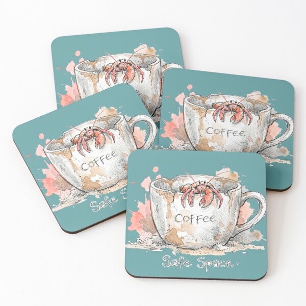 Item preview, Safe Space: The Coffee Mug Hermit Crab Illustration designed and sold by SoulPT.