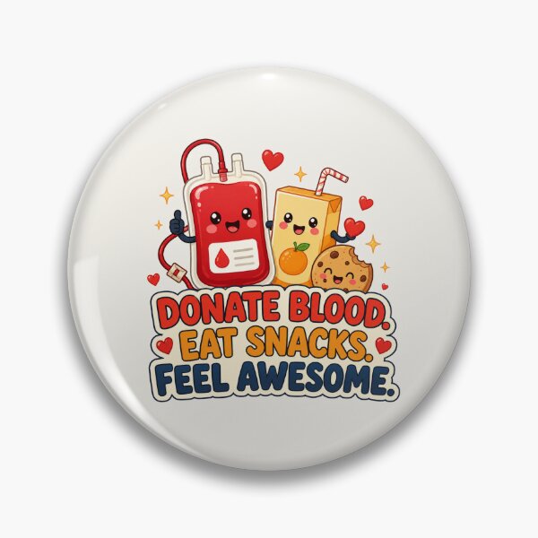 Item preview, Donate Blood Eat Snacks Feel Awesome - Cute Kawaii Art designed and sold by BlackSector77.