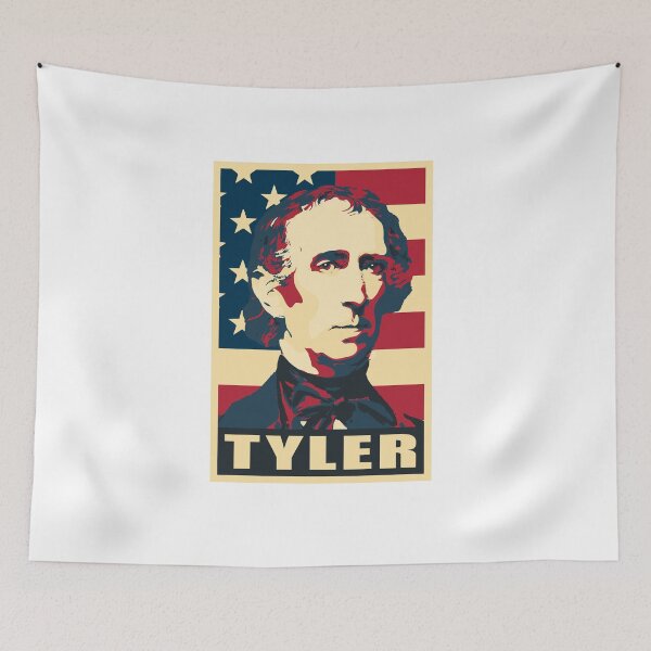 Item preview, John Tyler US President American Flag Pop Art designed and sold by marke770.