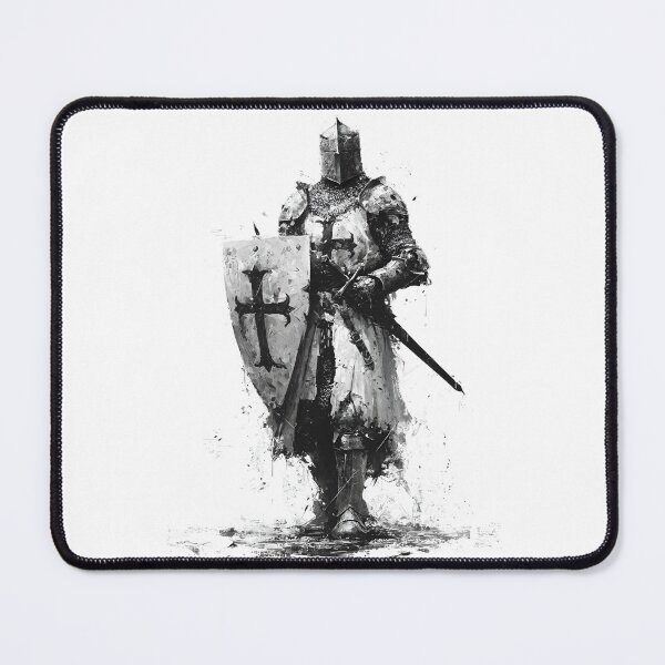 Item preview, Medieval Crusader Knight Templar Cross Shield Art designed and sold by GrinGalore.