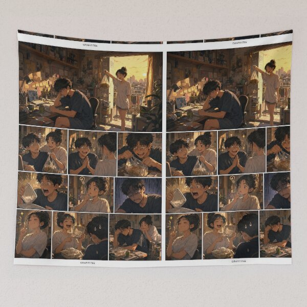 Item preview, Student Life Cozy Reading Room Comic Print designed and sold by Grafititee.