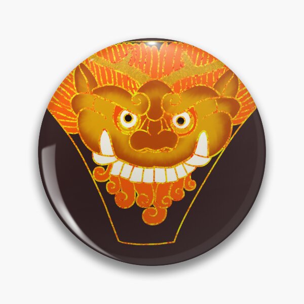 Item preview, Ancient East Asian Goblin Mask Halloween Costume Art designed and sold by DaHaeStudio.