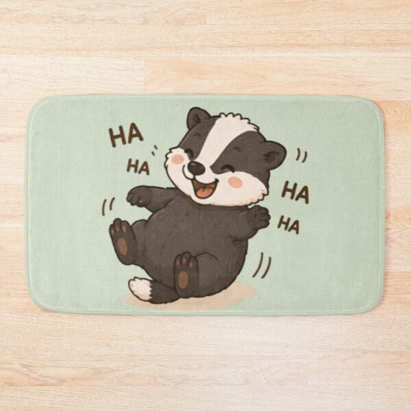 Item preview, Cute Laughing Happy Badger designed and sold by MellowMunchkins.