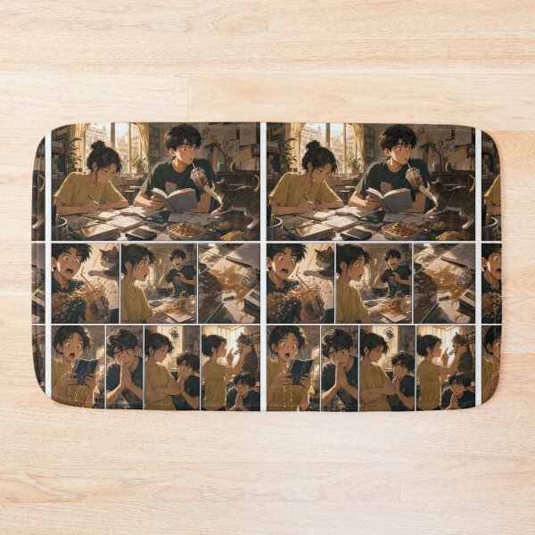 Item preview, Student Life Cozy Reading Room Comic Print designed and sold by Grafititee.