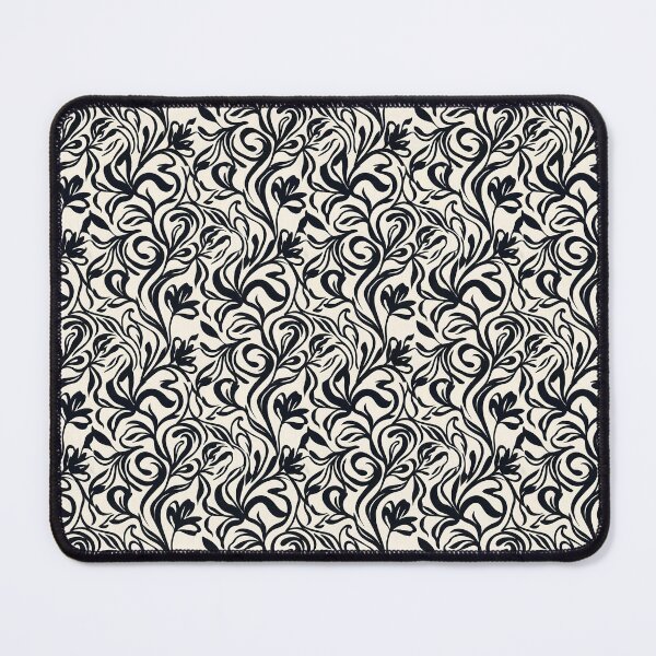 Item preview, Black And White Floral Damask Seamless Pattern designed and sold by SplashTastic.