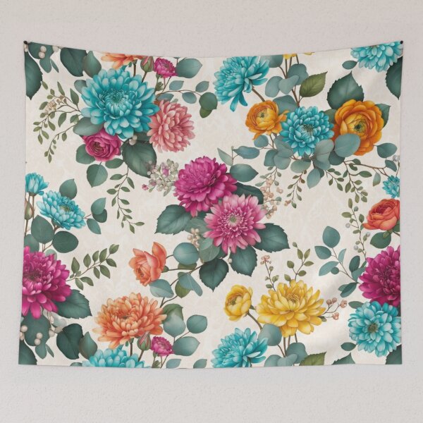 Item preview, Fresh Colorful Garden Floral Pattern designed and sold by IntelliMindDesigns.